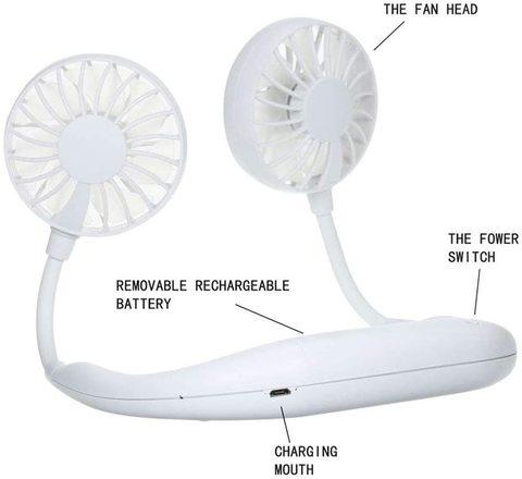 1183 Portable Rechargeable Wearable Strong Airflow Quiet Operation Hanging Neck Fan - SkyShopy 1183 Portable Rechargeable Wearable Strong Airflow Quiet Operation Hanging Neck Fan - SkyShopy